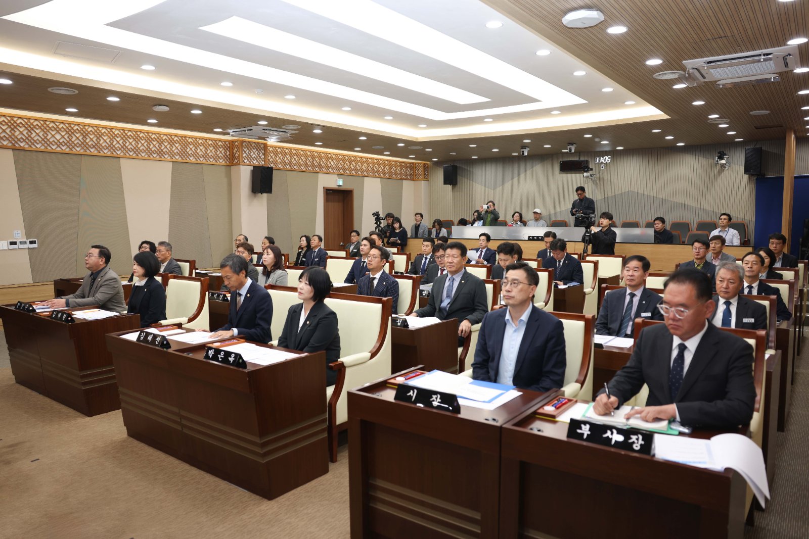 평택시의회 제267회 임시회 제1차 본회의 전경